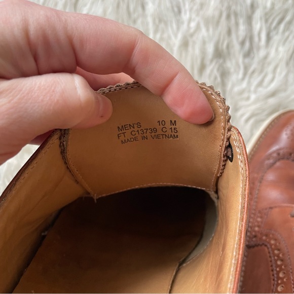 Cole Haan Brown Leather Brouge Wingtip LunarGrand Longwing Derby Shoe 10M C13739 - Picture 7 of 9